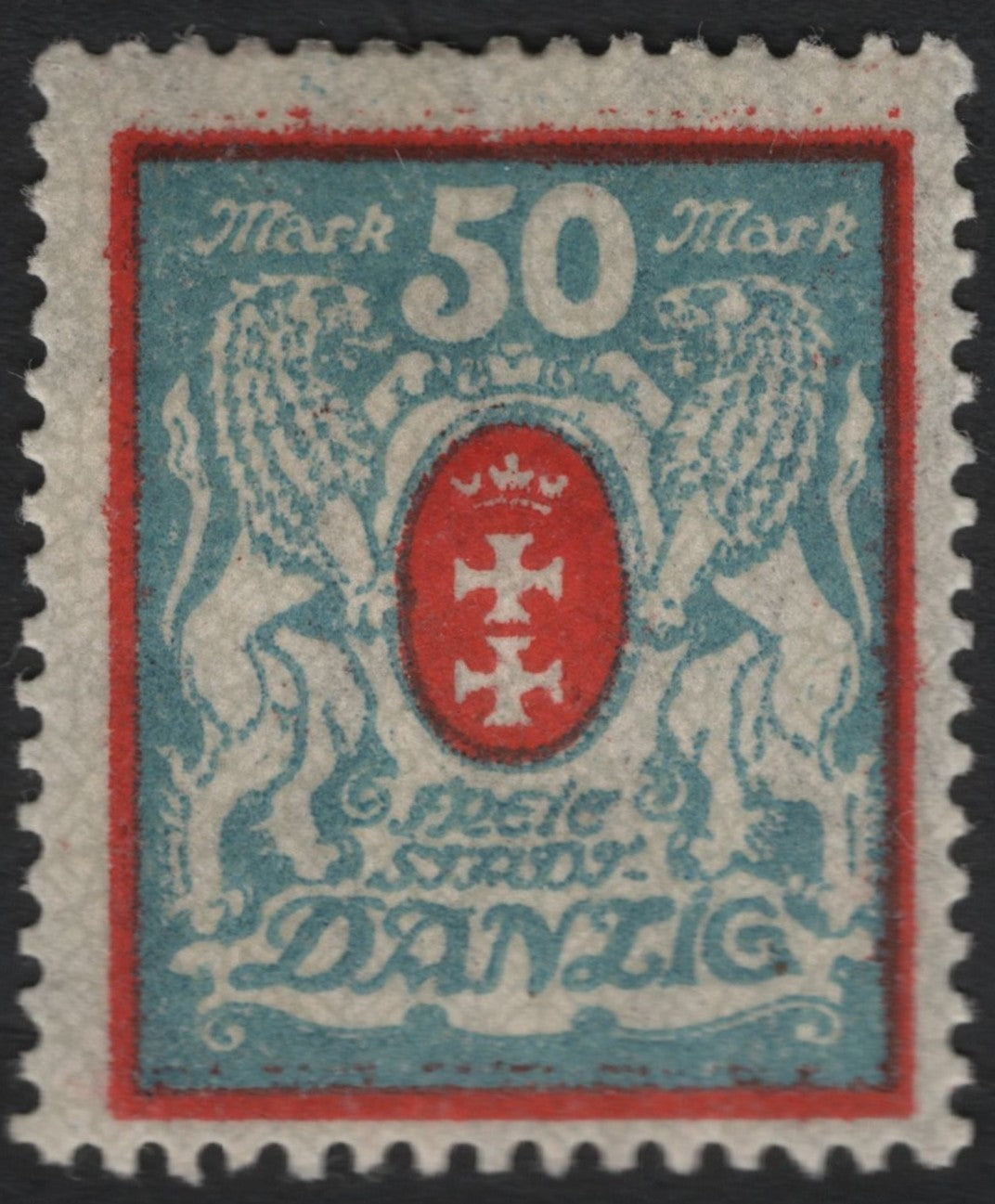 SCG9370 - Danzig 1920 – 50 Mark Coat of Arms Definitive