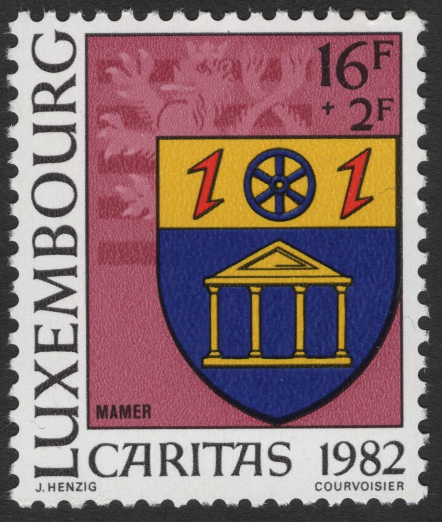 SCG11791 - Luxembourg 1982 Caritas Charity Issue – Municipal Heraldry Set (4 Stamps)