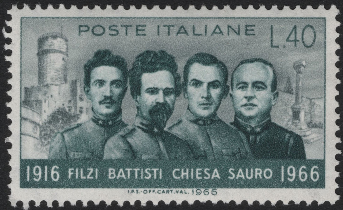 SCG8202 - Italy 1966 – 50th Anniversary of the Martyrs of Trento and Trieste