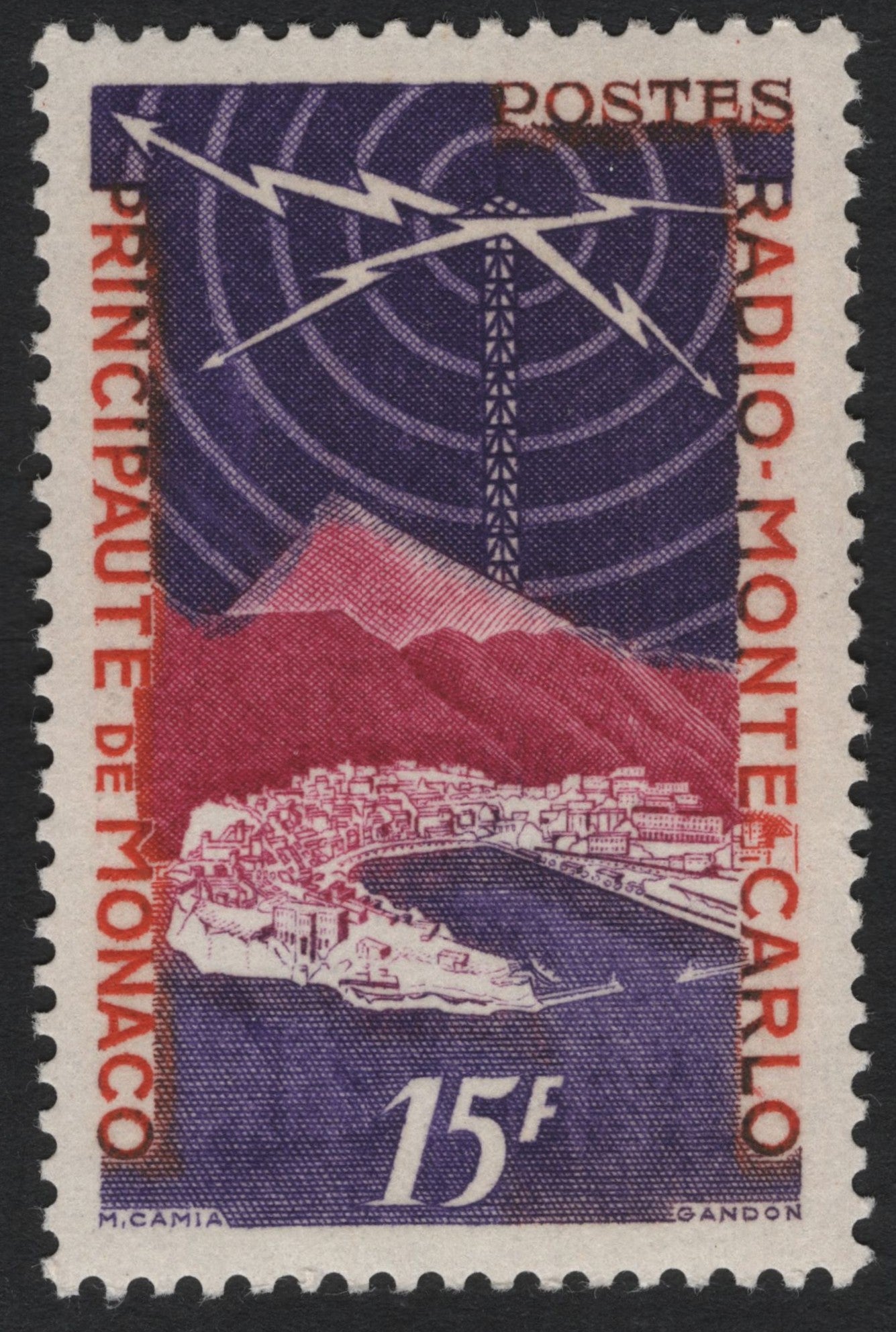 SCG8213 - Monaco 1955 – Radio Monte Carlo Broadcasting Tower