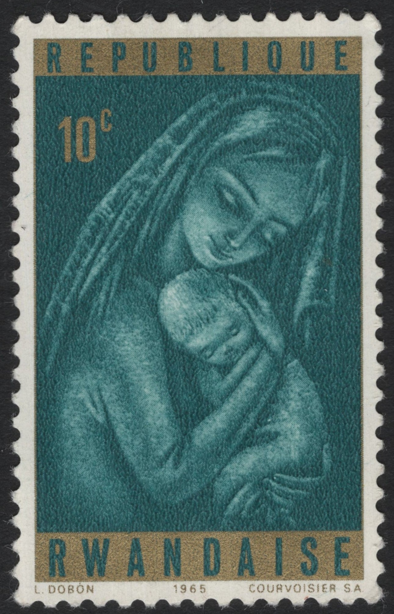 SCG8214 - Rwanda 1965 “Madonna and Child” – Art of Motherhood