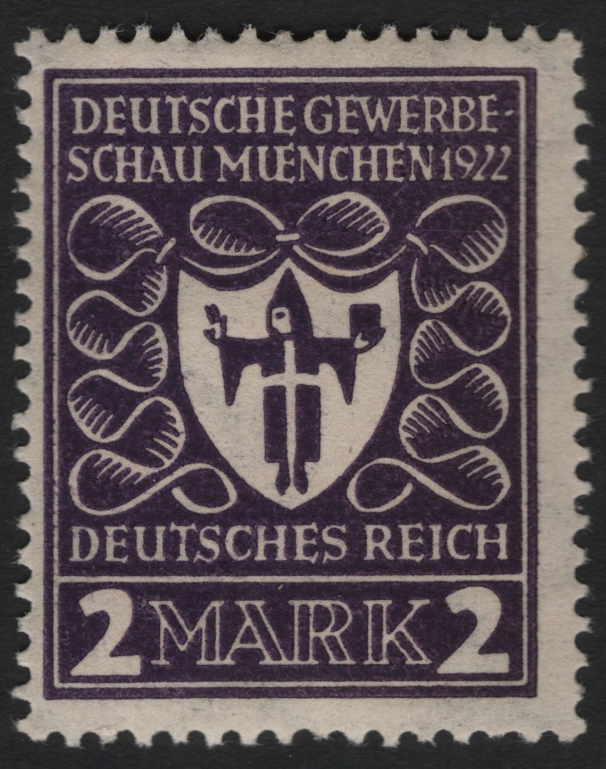 SCG9368 - Germany 1922 Deutsche Gewerbeschau München – 2 Mark Violet