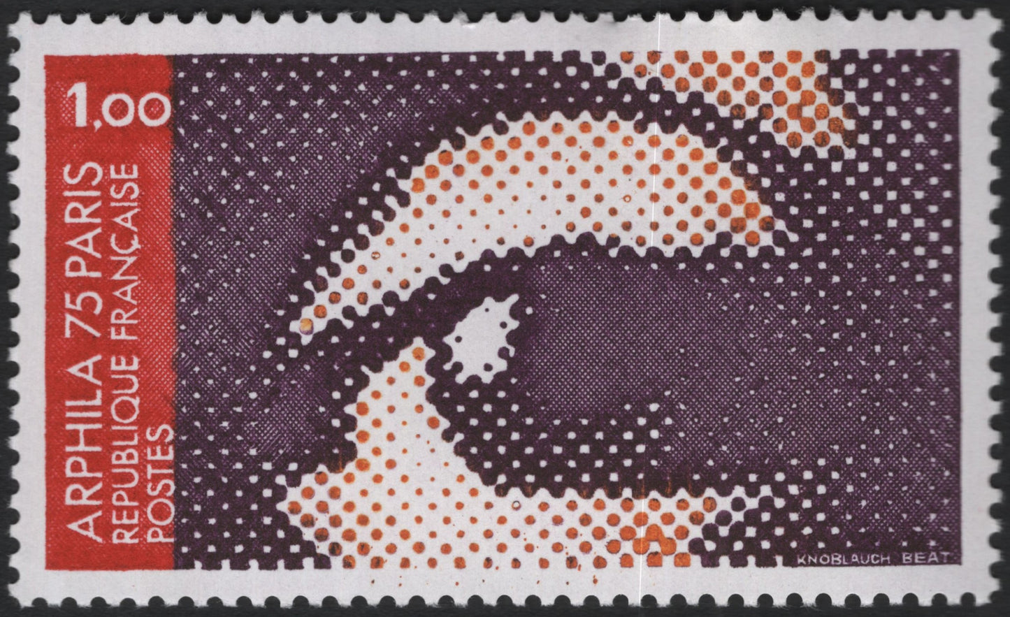 SCG10092 - France 1975 – ARPHILA ’75 Paris Philatelic Exhibition, 1.00 Fr “Eye” Modern Art Stamp
