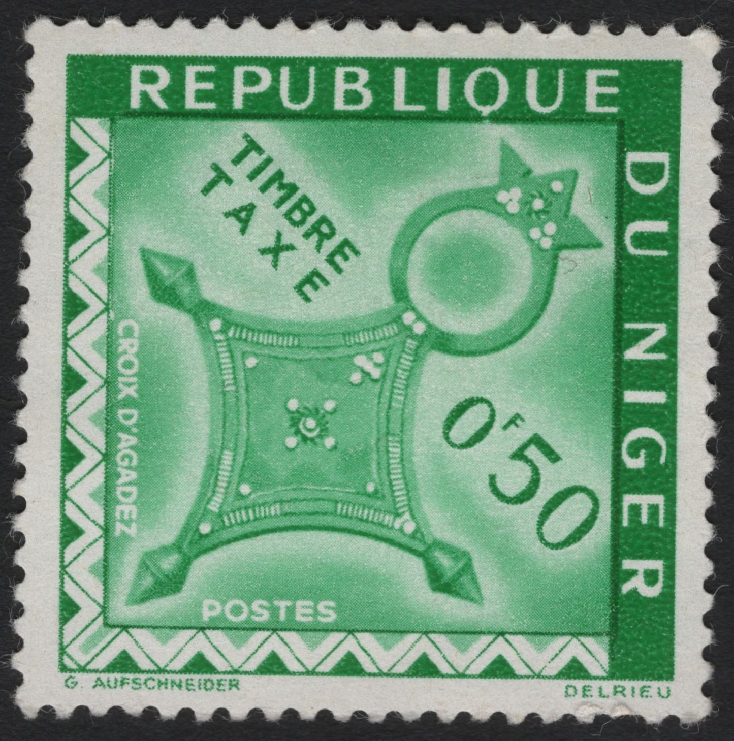 SCG9797 - Niger Postage Due – Croix d’Agadez (0f50, Green)