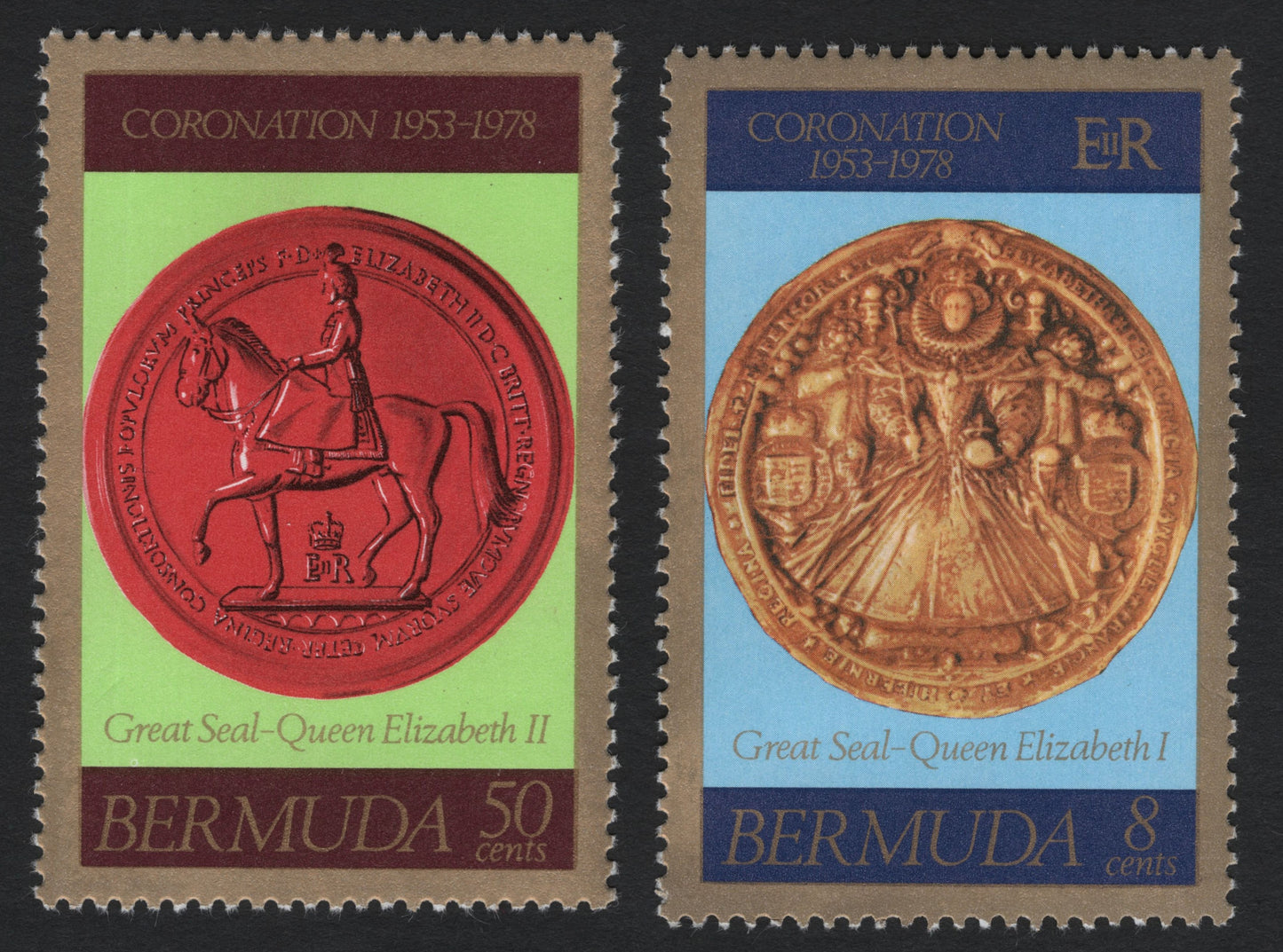 SCG7366 - Bermuda 1978 Coronation 25th Anniversary – Great Seals of the Queens
