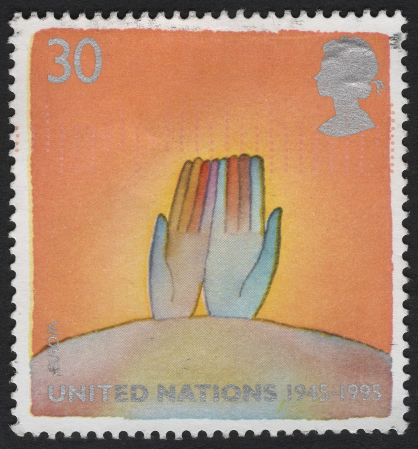 SCG8796 - UK 1995 – 50th Anniversary of the United Nations, 30p “Hands for Peace”