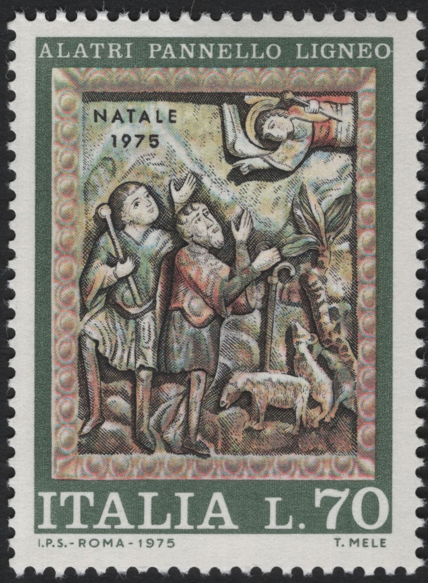 SCG7370 - Italy 1975 – Christmas Issue: Alatri Wooden Panels