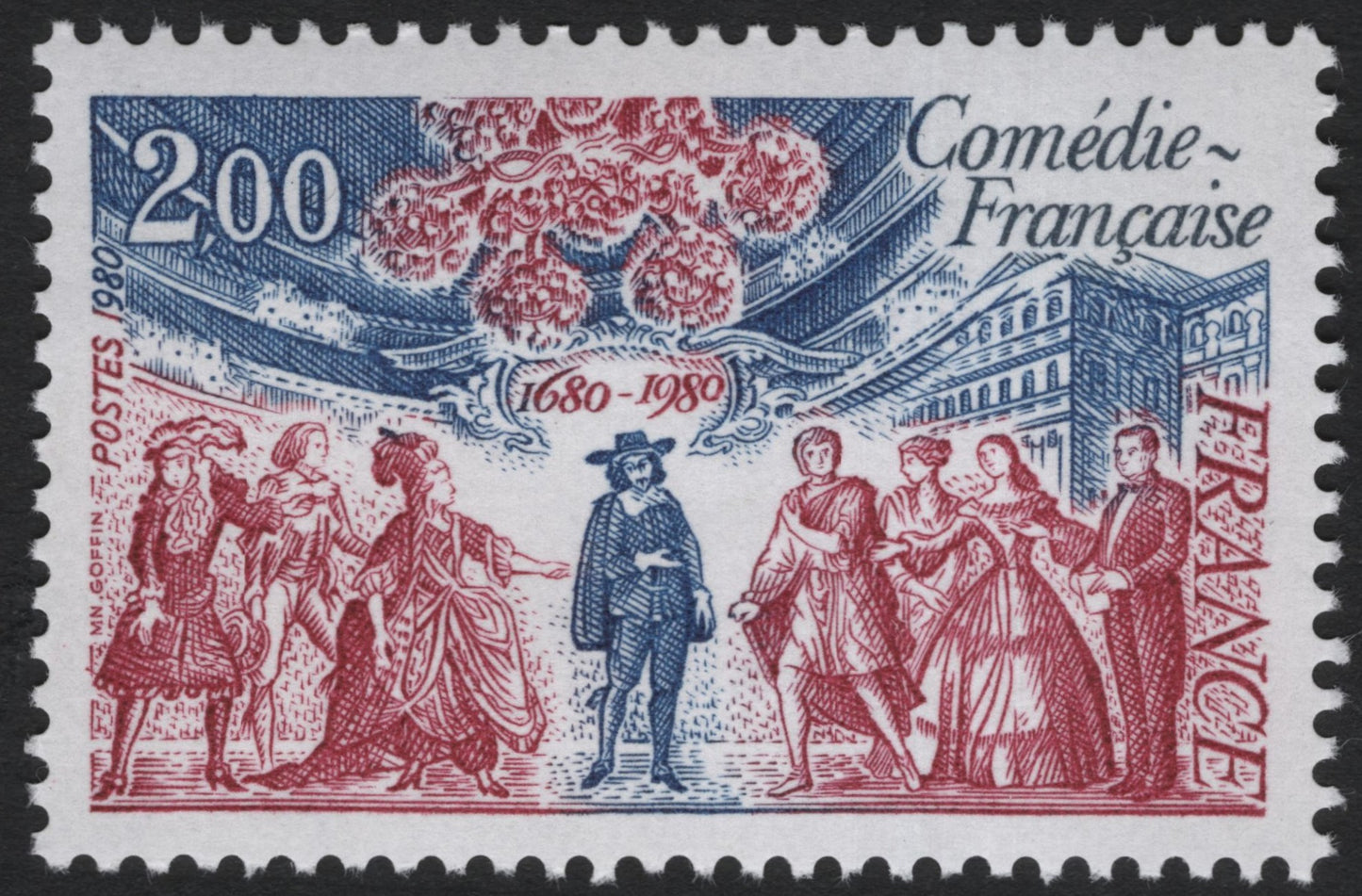 SCG10106 - France 1980 – 300th Anniversary of the Comédie-Française, 2.00 Fr Commemorative
