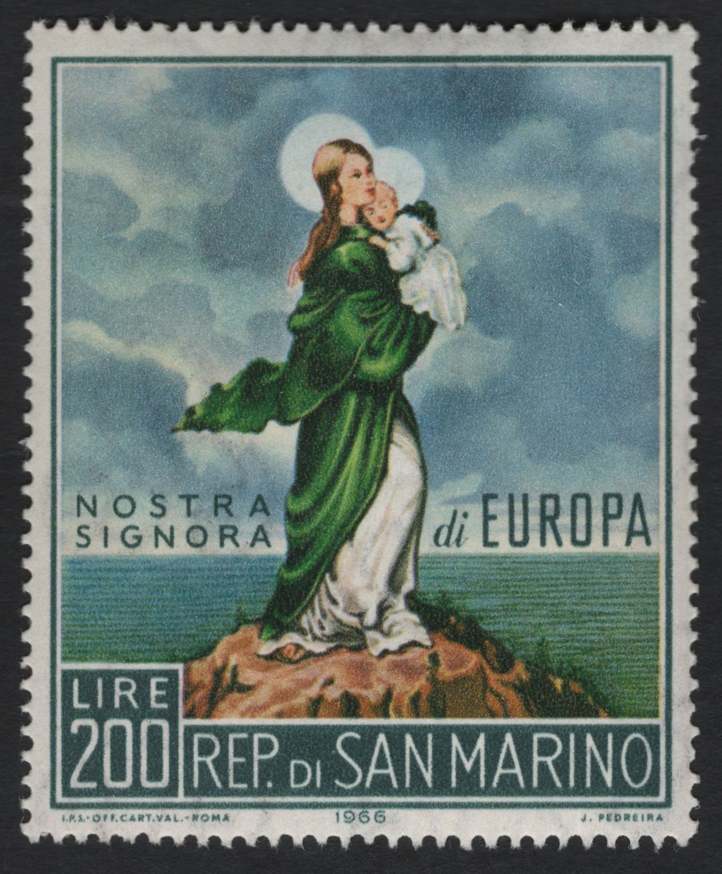 SCG9825 - San Marino 1966 – Nostra Signora d’Europa, 200 Lire
