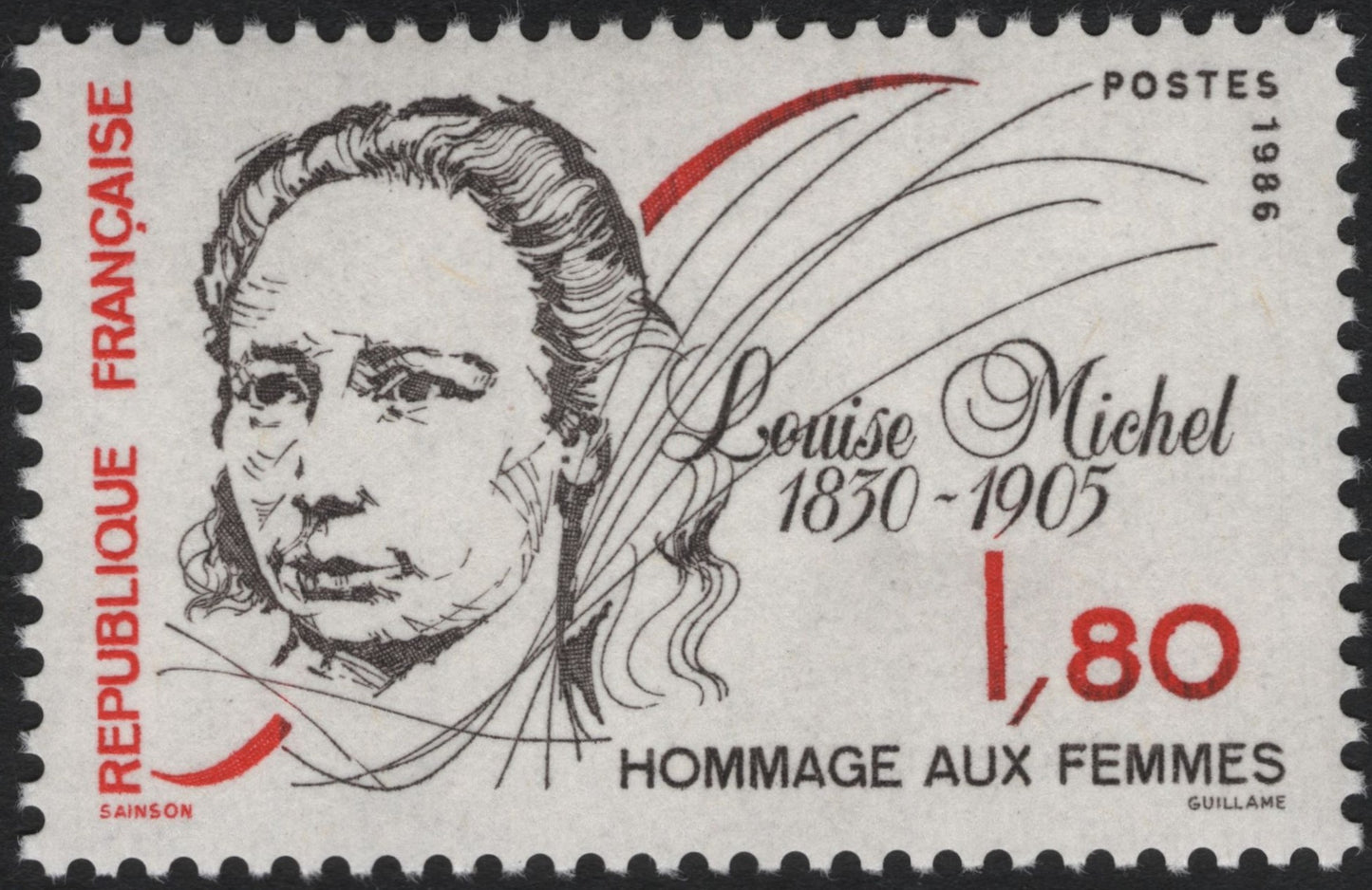 SCG8798 - France 1986 – Louise Michel (1830–1905), Hommage aux Femmes – 1.80 Fr