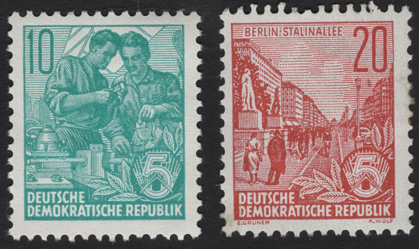 SCG7374 - East Germany 1953 “Five-Year Plan” Definitives