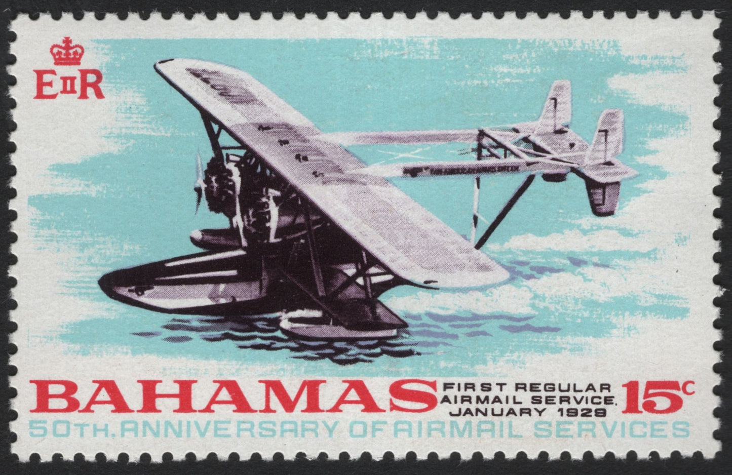 SCG6706 - Bahamas 1968 – 50th Anniversary of Airmail Services (15¢)