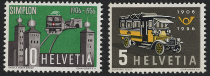 SCG7382 - Switzerland 1956 – 50th Anniversary of Simplon Tunnel & Swiss Postal Bus Service