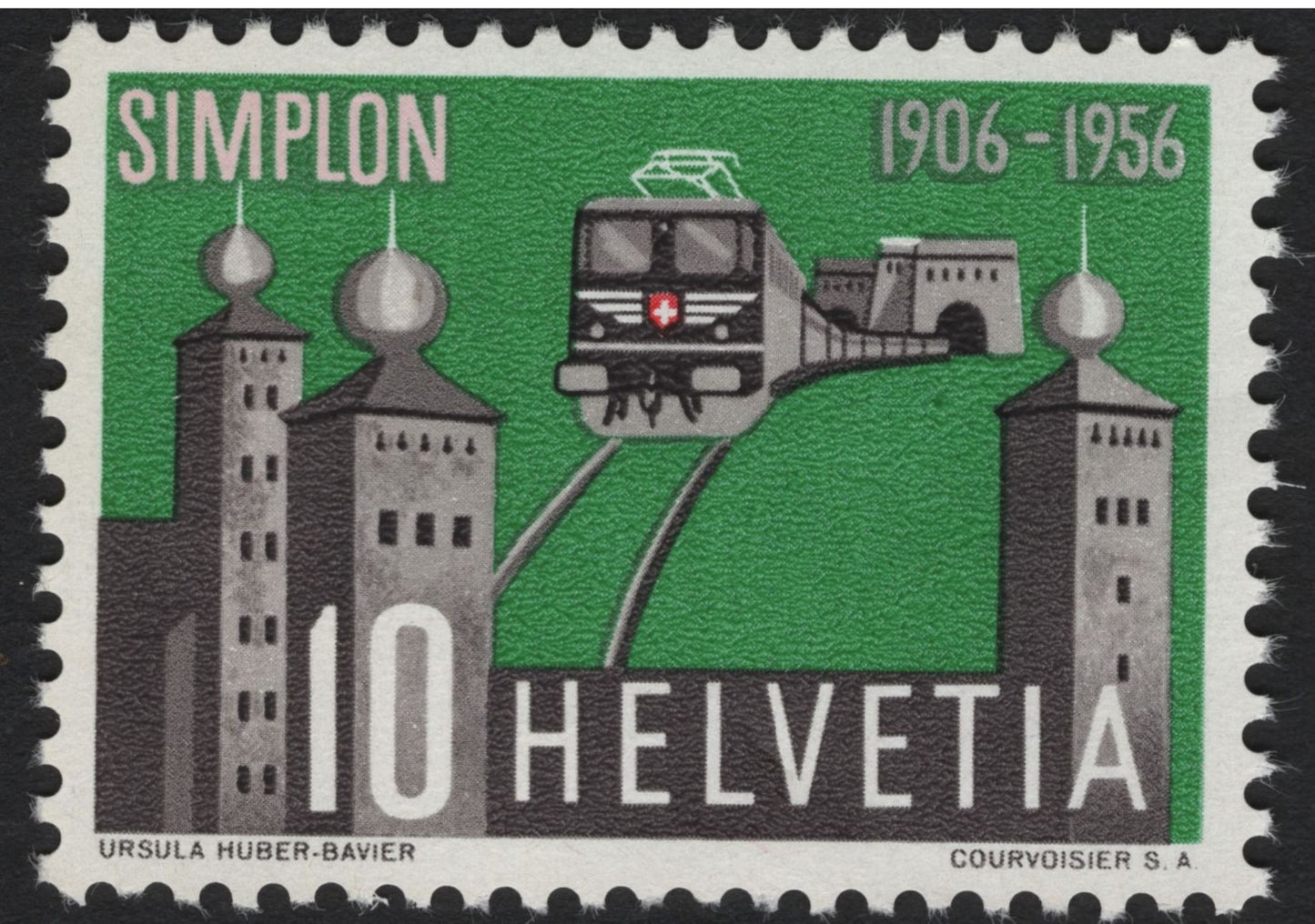 SCG7382 - Switzerland 1956 – 50th Anniversary of Simplon Tunnel & Swiss Postal Bus Service