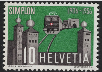 SCG7382 - Switzerland 1956 – 50th Anniversary of Simplon Tunnel & Swiss Postal Bus Service