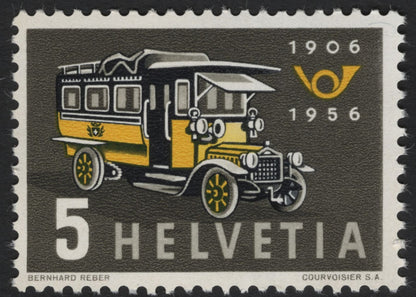 SCG7382 - Switzerland 1956 – 50th Anniversary of Simplon Tunnel & Swiss Postal Bus Service