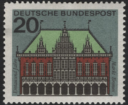 SCG7385 - 🇩🇪 Germany – 20 Pf “German Architecture Series” (Stuttgart & Bremen)