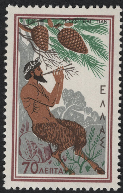SCG8311 - Greece 1961 Mythological Figures and Flowers