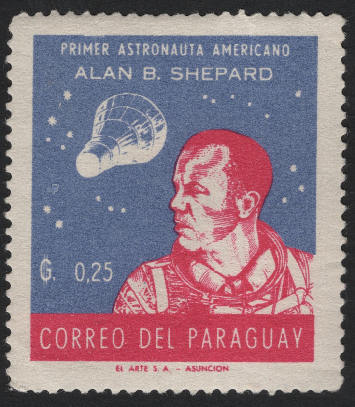 SCG6727 - Paraguay 1961 – Alan B. Shepard, First American Astronaut