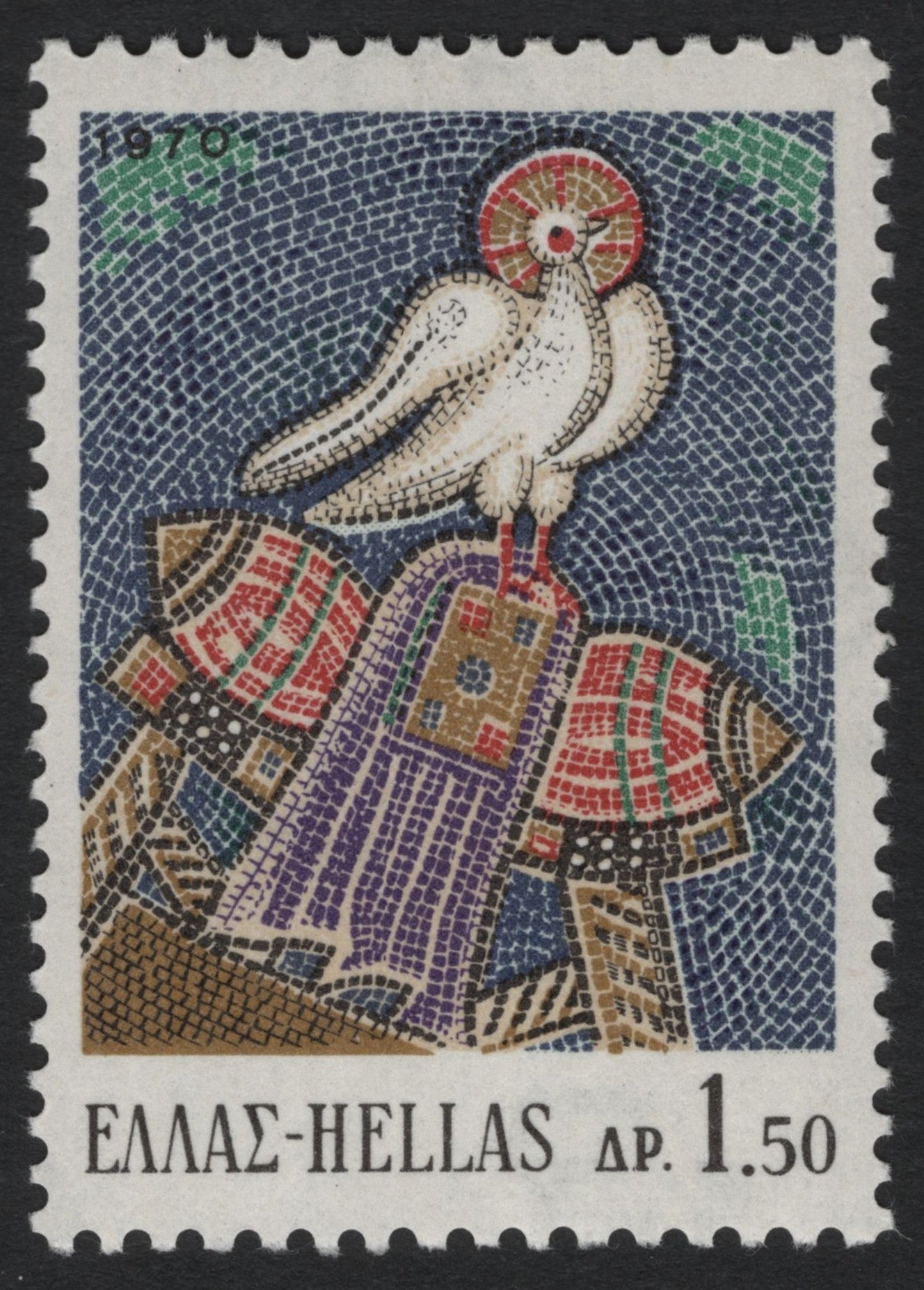 SCG6748 - Greece 1970 – Dove of Peace Mosaic, 1.50 Drachma