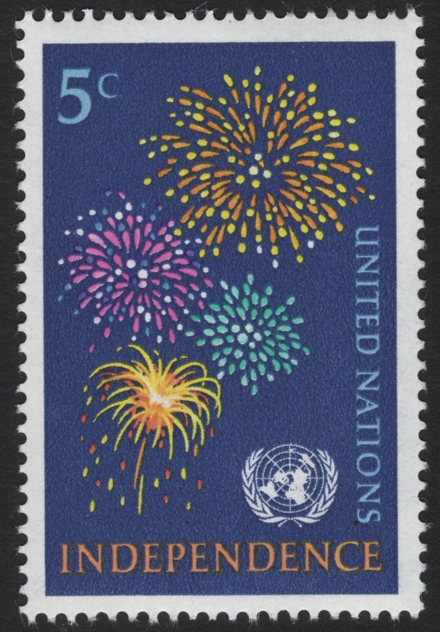 SCG6753 - United Nations 1960 “Independence” – Fireworks of Freedom (5¢)