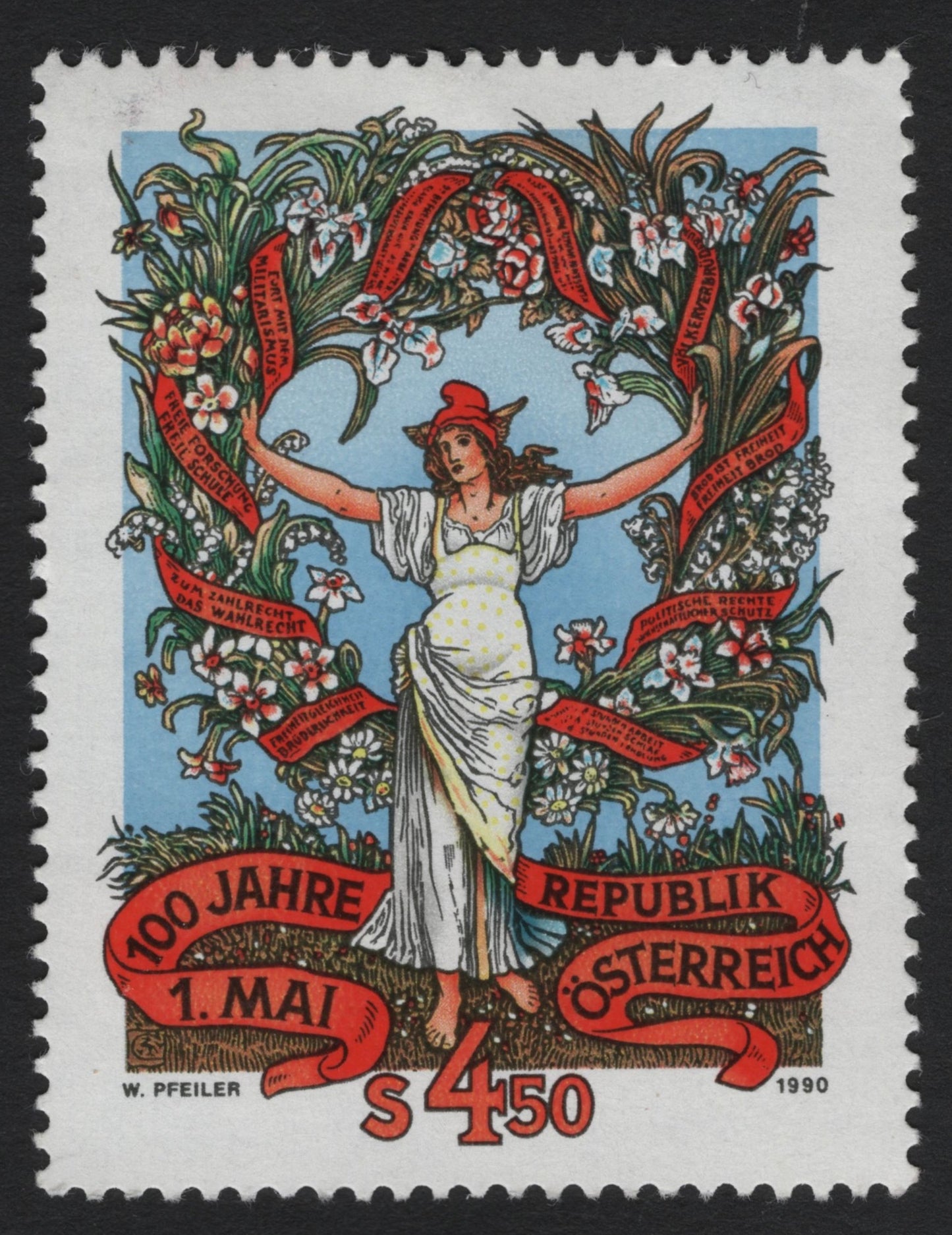 SCG6742 - Austria 1990 – 100 Jahre 1. Mai (100 Years of May Day)