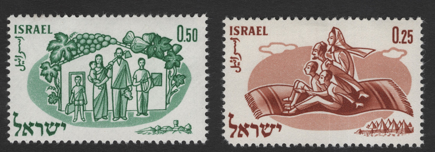SCG11783 - Israel Immigration (Aliyah) Thematic Stamp Pair – Israel
