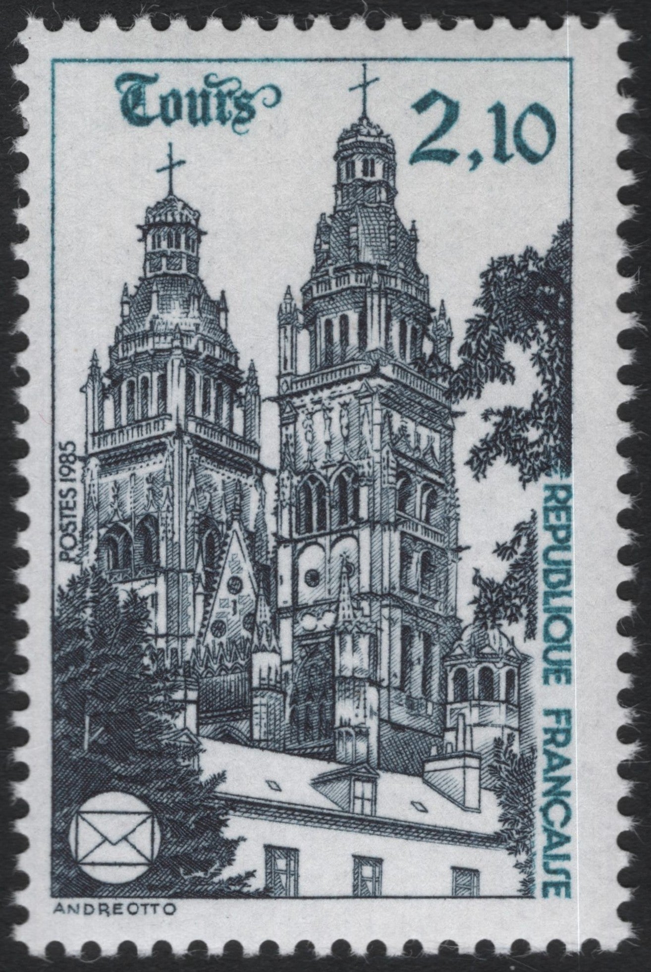 SCG9744 - France 1985 – Tours Cathedral, 2.10 Fr Commemorative