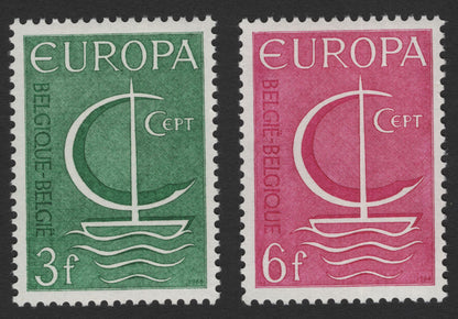 SCG11785 - Belgium 1966 Europa CEPT Symbol Issue (3f & 6f)
