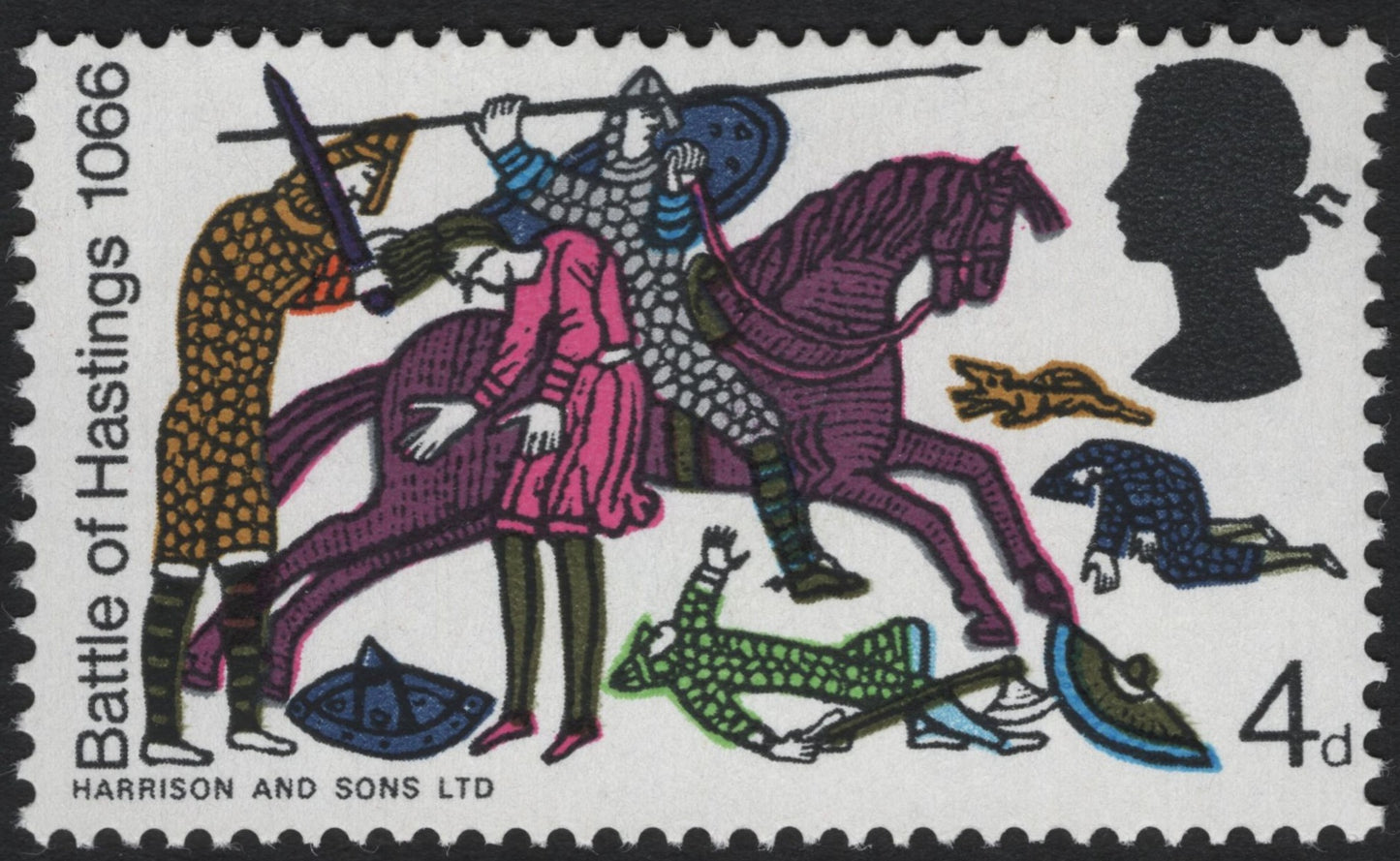 SCG8294 - United Kingdom – 1966 “Battle of Hastings 1066” Commemorative Stamp (4d)