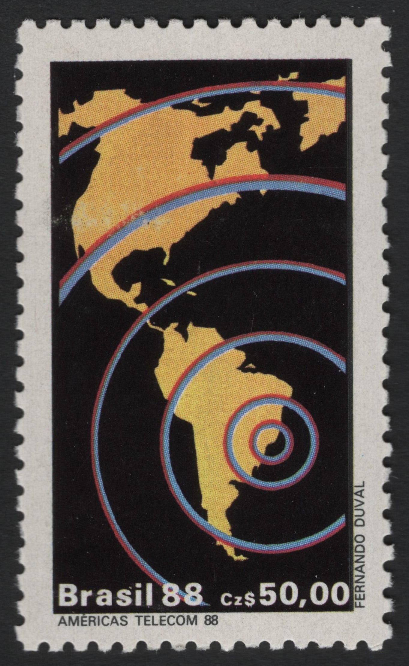 SCG9752 - Brazil 1988 – “Américas Telecom 88” Communications Commemorative (Cr$ 50,00)