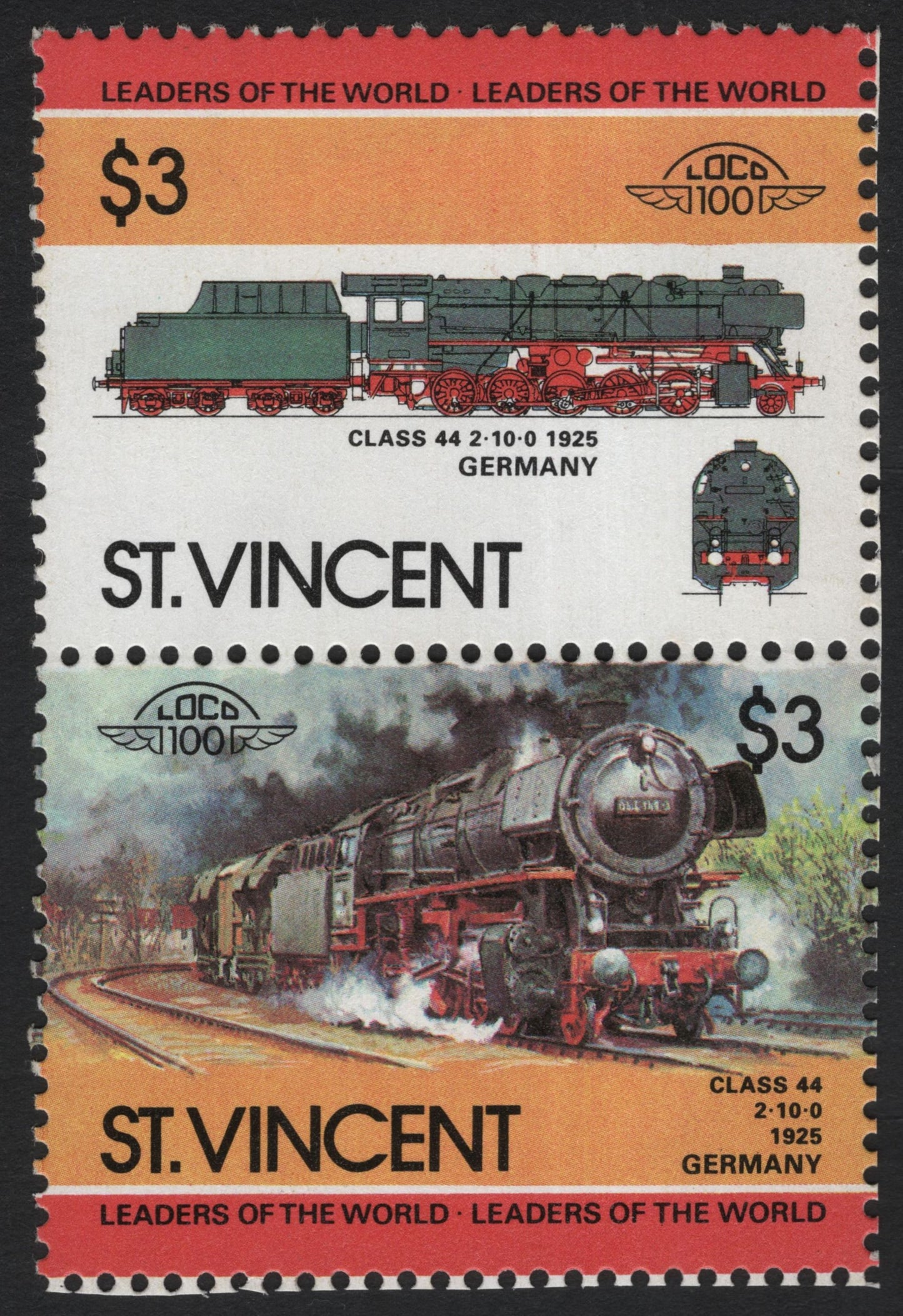SCG7278 - St. Vincent – Leaders of the World: Classic Locomotives Series (1980s)