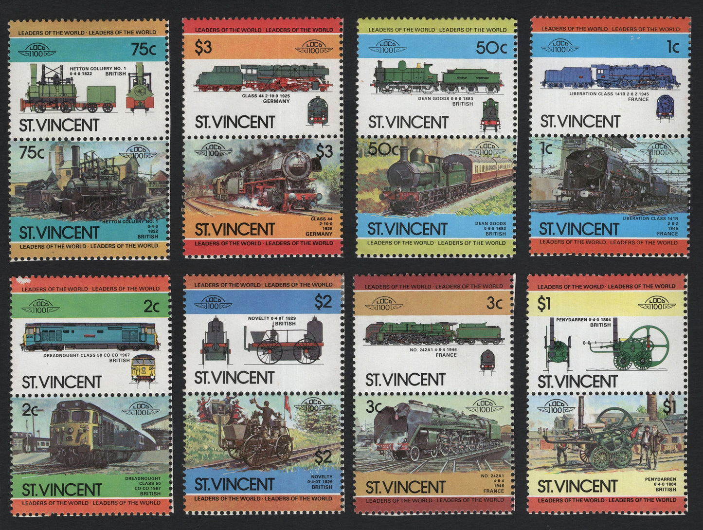 SCG7278 - St. Vincent – Leaders of the World: Classic Locomotives Series (1980s)