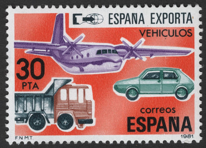 SCG11788 - Spain Commemorative & Export Vehicles Stamp Pair (1968–1981)