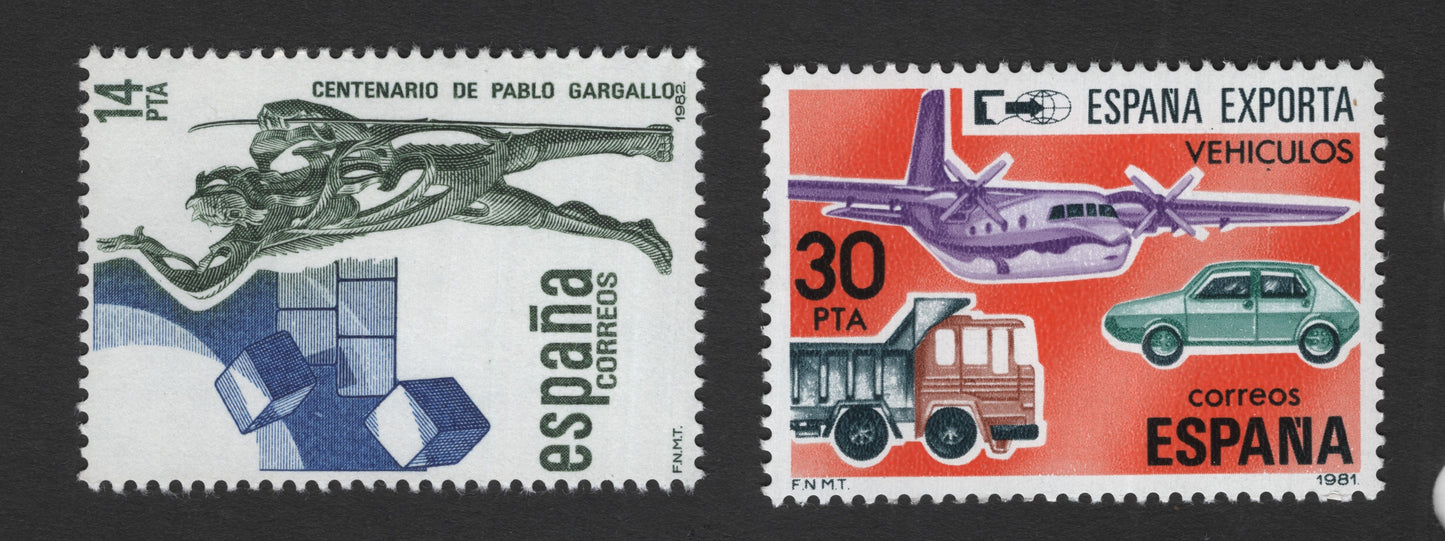 SCG11788 - Spain Commemorative & Export Vehicles Stamp Pair (1968–1981)
