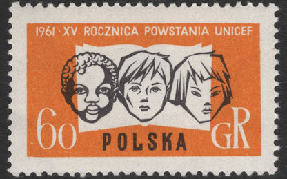 SCG11780 - Poland 1961 – 15th Anniversary of UNICEF Stamp Set