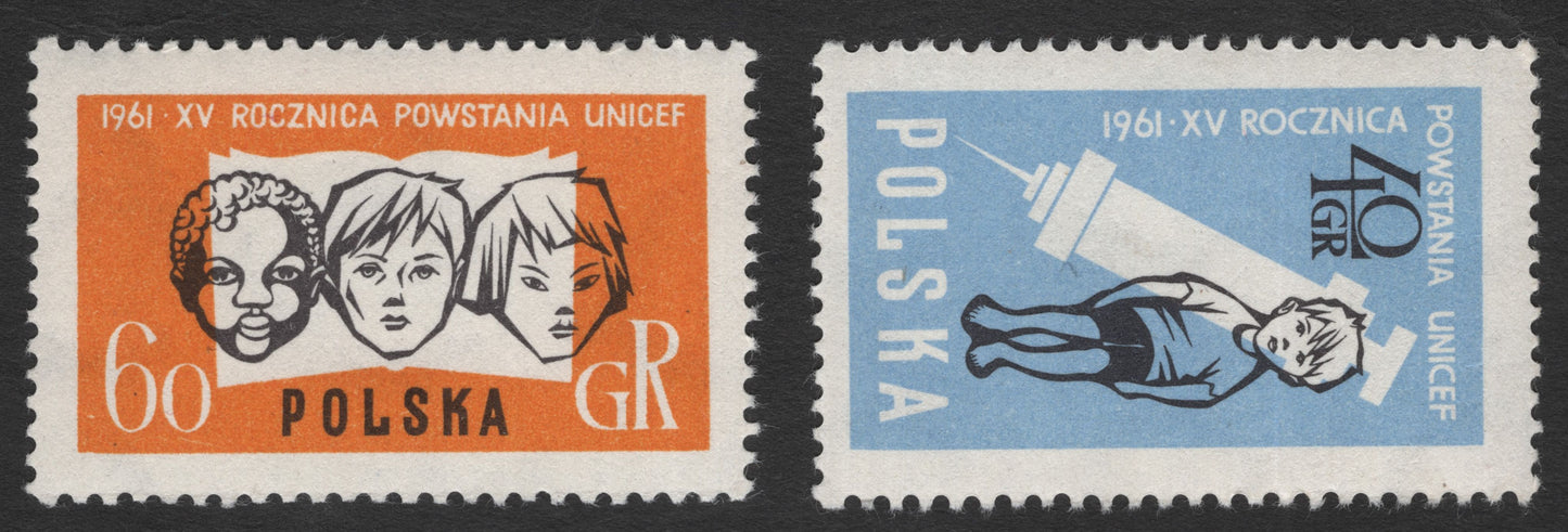 SCG11780 - Poland 1961 – 15th Anniversary of UNICEF Stamp Set