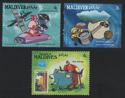 SCG7279 - Maldives 1987 – Disney Space Exploration & Paul Bunyan Issues