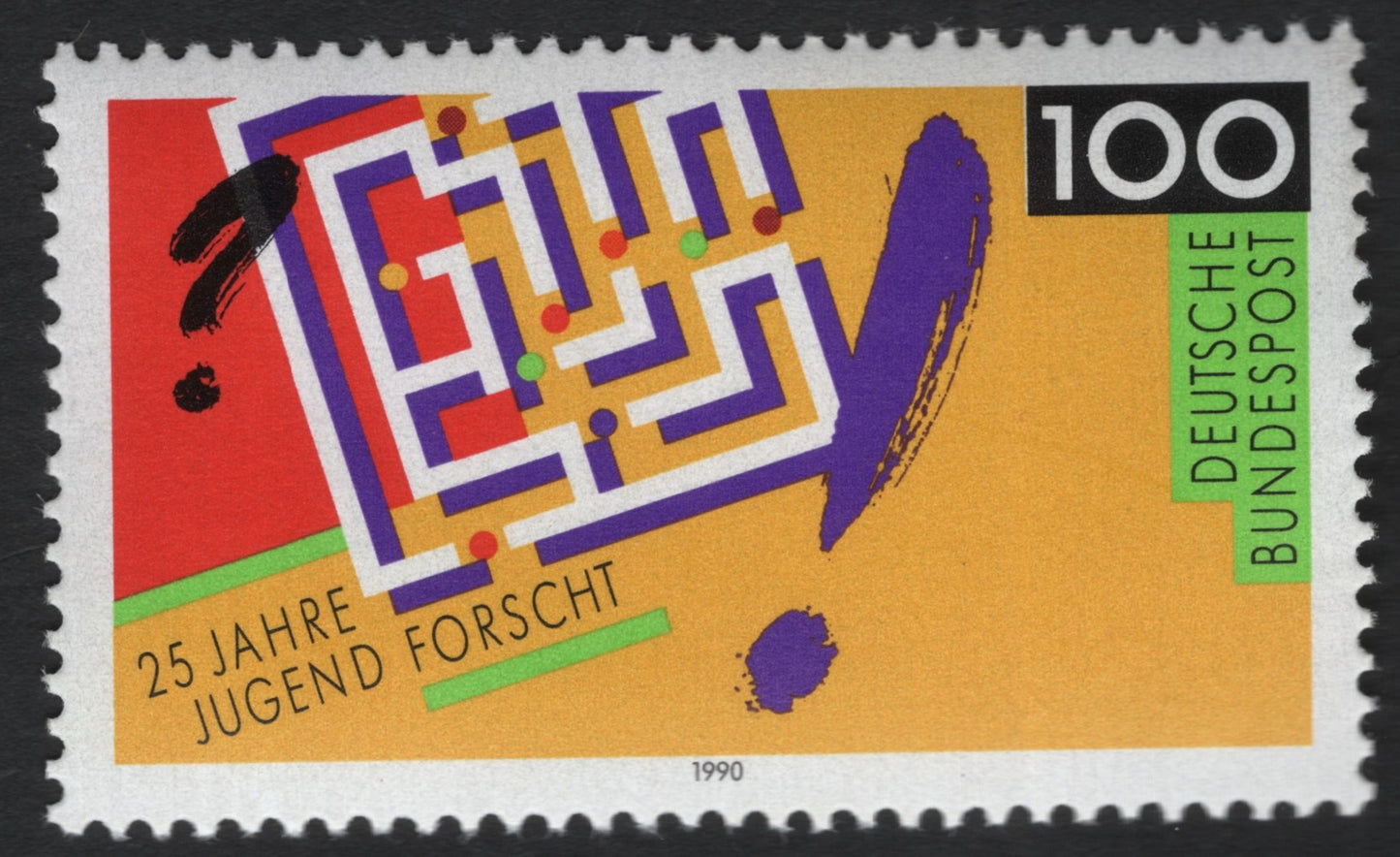 SCG9300 - Germany 1990 – 25th Anniversary of “Jugend forscht” – 100 Pf