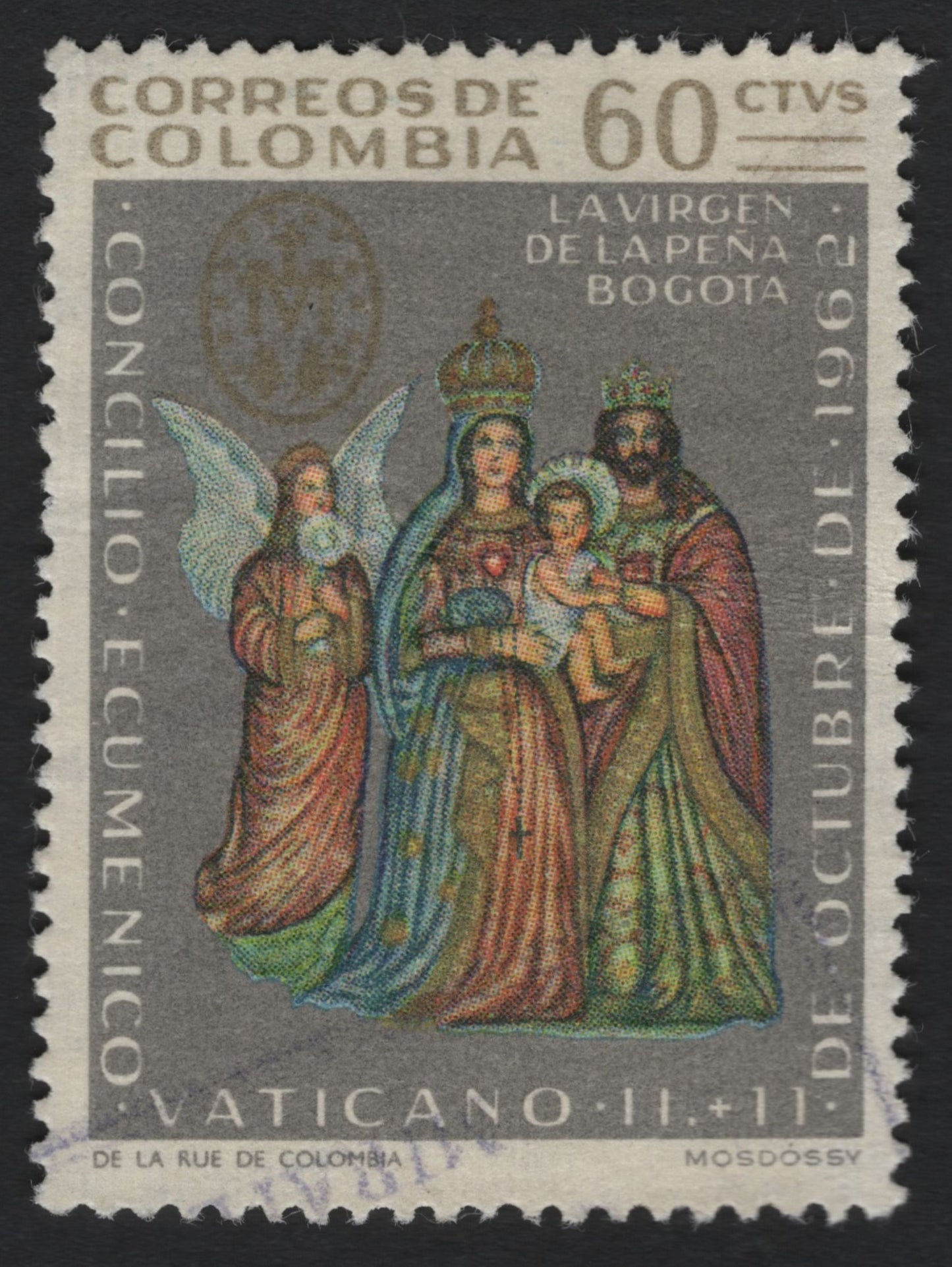SCG9202 - Colombia 1962 La Virgen de la Peña, Bogotá – 60 Centavos