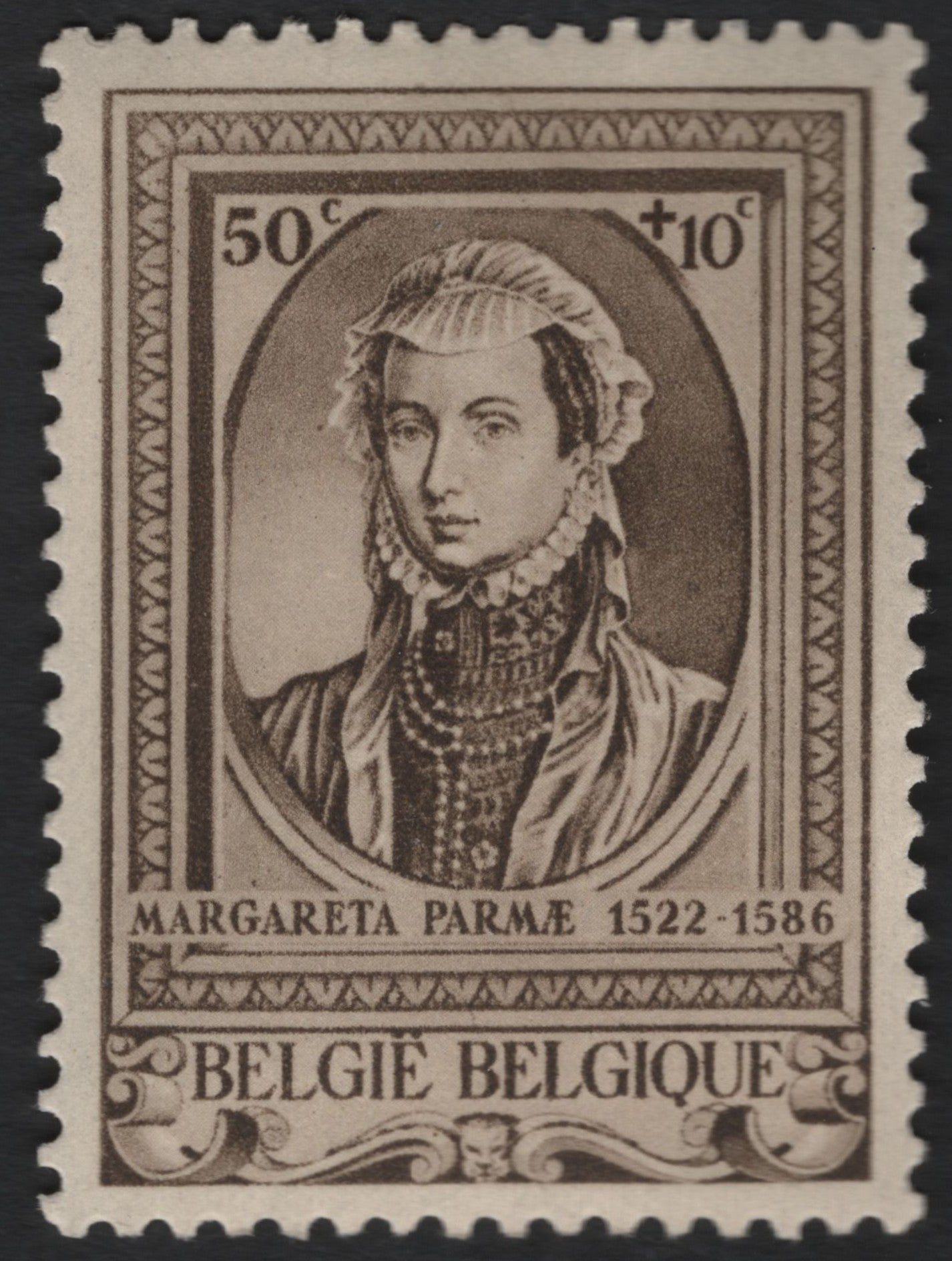 SCG9204 - Belgium 1942 – Duchess Margaret of Parma Semi-Postal (50c + 10c)