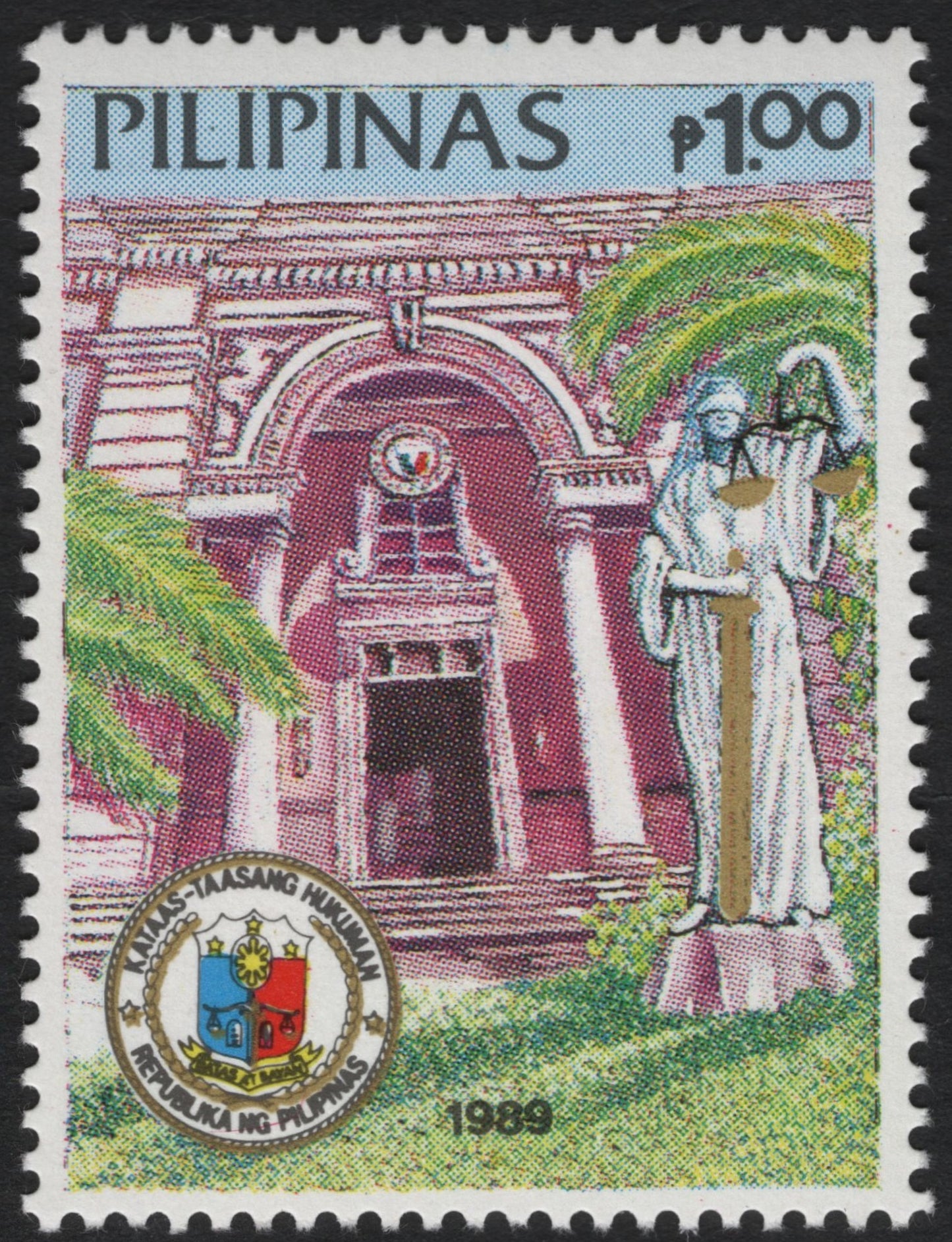 SCG9205 - 1989 Philippines – Supreme Court & Lady Justice Commemorative