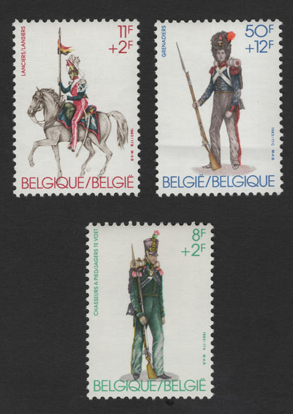 SCG11805 - Belgium 1983 Historical Military Uniforms Charity Set