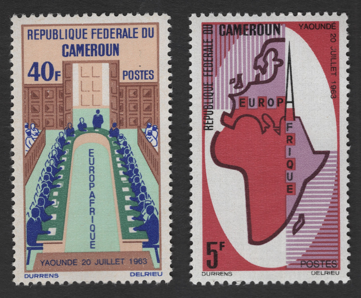 SCG11808 - Cameroon 1963 Yaoundé Conference – European Development Fund Commemorative Set
