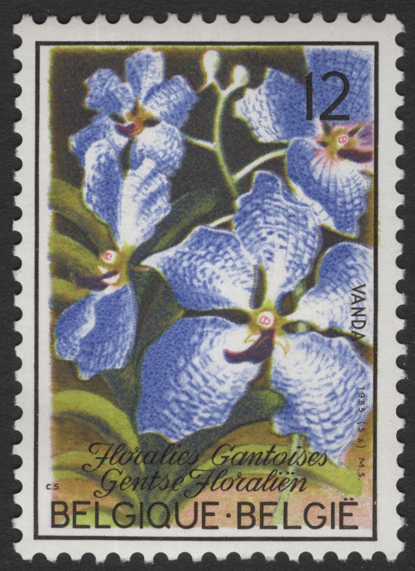 SCG11800 - Belgium 1985 Ghent Floralies Orchids – Complete Set (Phalaenopsis, Vanda, Sophrocattleya)