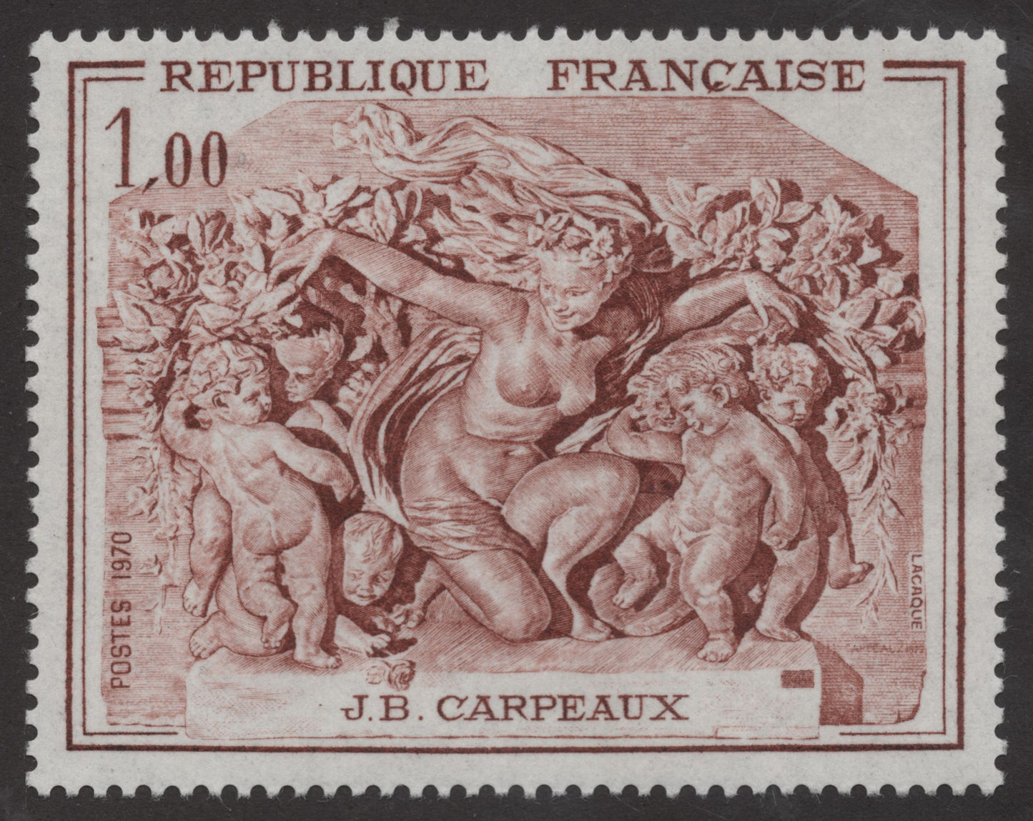SCG254 - 1970 France Art & Heritage Stamp Pair – J.B. Carpeaux & Savoie Primitive Art