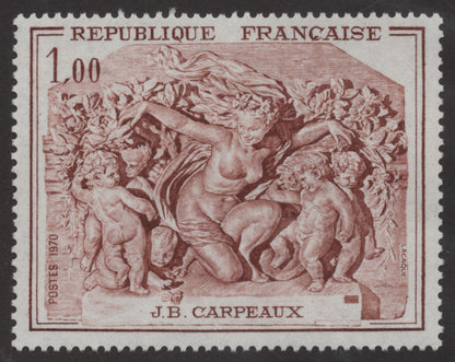 SCG254 - 1970 France Art & Heritage Stamp Pair – J.B. Carpeaux & Savoie Primitive Art