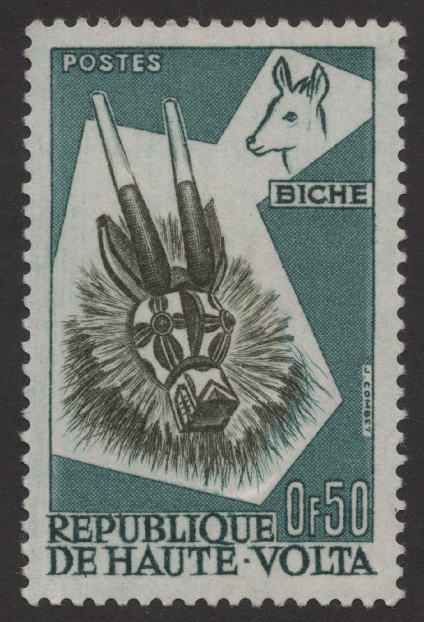 SCG259 Burkina Faso (Haute-Volta) Mask Heritage – 3-Stamp Set