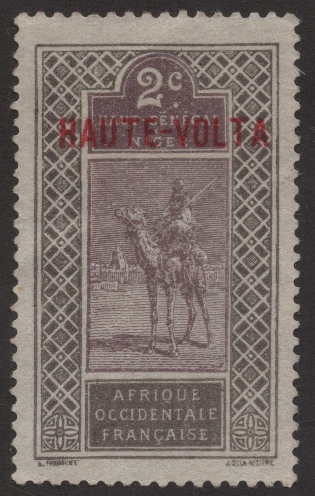 SCG255 French West Africa Camel Rider Stamps – Overprinted "HAUTE-VOLTA" (1c & 2c)