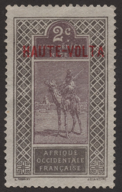 SCG255 French West Africa Camel Rider Stamps – Overprinted "HAUTE-VOLTA" (1c & 2c)